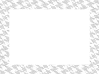 シェパードチェック四角フレーム：灰色