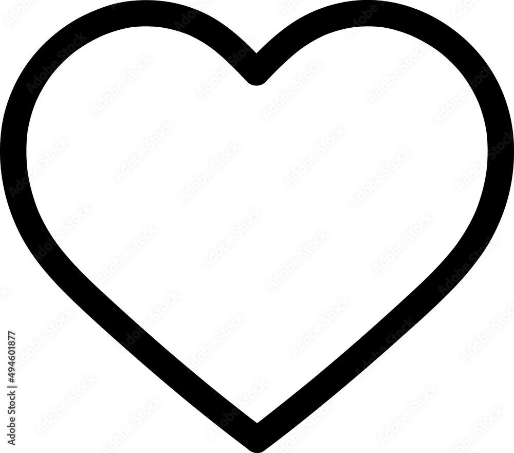 Poster heart outline simple vector icon on white background..eps