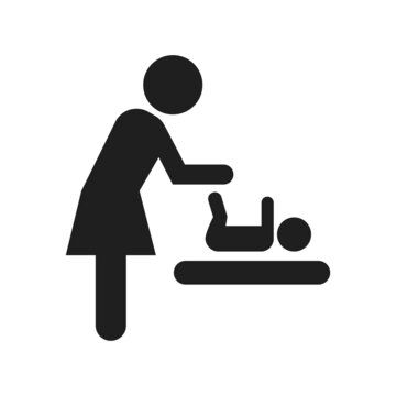 Mother and child room icon. Toilet symbol.