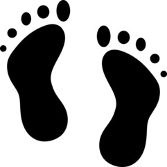 foot prints on black