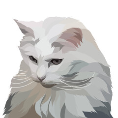 cat vector pop art illustration