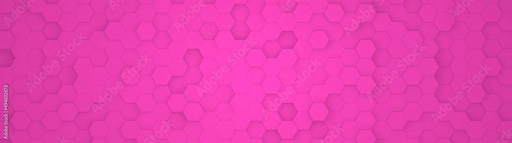 Poster digital geometry waves with pink mesh in ultra wide angle and orthographic view. futuristic polygon 