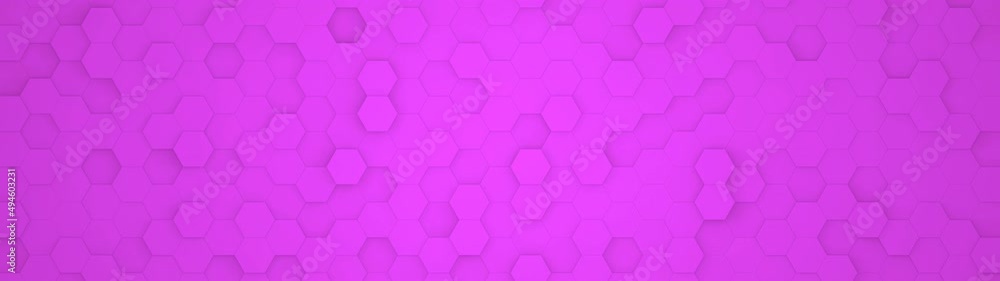 Poster digital geometry waves with purple mesh in ultra wide angle and orthographic view. futuristic polygo