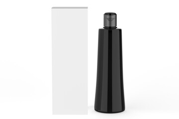 Matte Cosmetic Bottle Mockup isolated on white background. 3d illustration