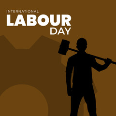 Illustration vector graphic of international Labour day, good for social media post, businness, or ads