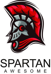 spartan warrior character mascot logo