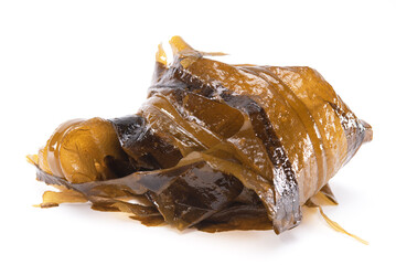 Laminaria (Kelp) Seaweed Isolated on White Background.Fresh seaweed wakame © Nikox2