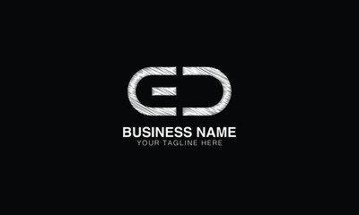 ED D ed initial logo | initial based abstract modern minimal creative logo, vector template image. luxury logotype logo, real estate homie logo. typography logo. initials logo. - obrazy, fototapety, plakaty