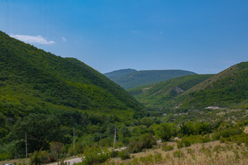 Naklejka premium beautiful landscapes of nature in georgia in summer