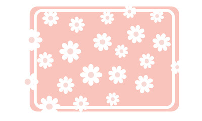 花柄　背景　イラスト　素材（ピンク）