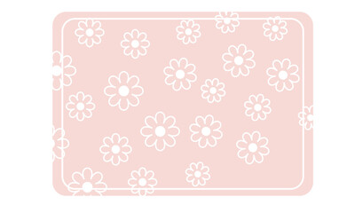 花柄　背景　イラスト　素材（ピンク）