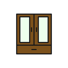 cupboard wardrobe for website graphic resource, presentation, symbol