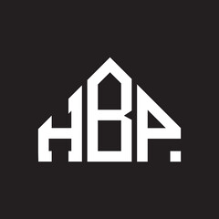 HBP letter logo design on Black background. HBP creative initials letter logo concept. HBP letter design. 
