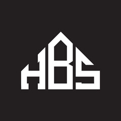 HBS letter logo design on Black background. HBS creative initials letter logo concept. HBS letter design. 
