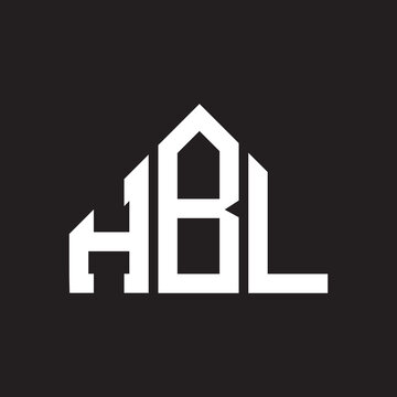 HBL letter logo design on Black background. HBL creative initials letter logo concept. HBL letter design. 
