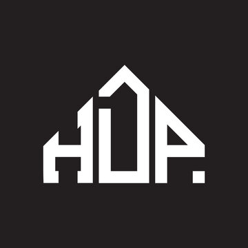 HDP letter logo design on Black background. HDP creative initials letter logo concept. HDP letter design. 