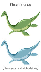 Plesiosaurus in two colors