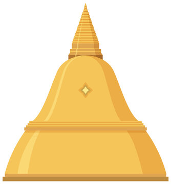 recommend clip art: Thai pagoda in golden color