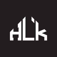 HLK letter logo design on Black background. HLK creative initials letter logo concept. HLK letter design. 