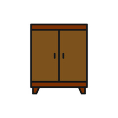 cupboard wardrobe for website graphic resource, presentation, symbol