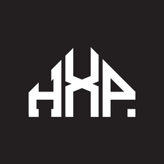 HXP letter logo design on Black background. HXP creative initials letter logo concept. HXP letter design. 