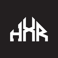 HXR letter logo design on Black background. HXR creative initials letter logo concept. HXR letter design. 