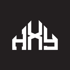 HXY letter logo design on Black background. HXY creative initials letter logo concept. HXY letter design. 