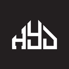 HYJ letter logo design on Black background. HYJ creative initials letter logo concept. HYJ letter design. 