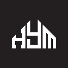 HYM letter logo design on Black background. HYM creative initials letter logo concept. HYM letter design. 
