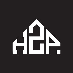 HZP letter logo design on Black background. HZP creative initials letter logo concept. HZP letter design. 