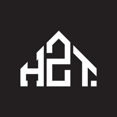 HZT letter logo design on Black background. HZT creative initials letter logo concept. HZT letter design. 