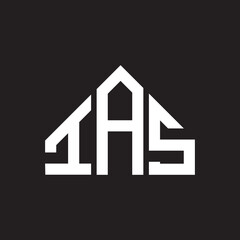 IAS letter logo design on Black background. IAS creative initials letter logo concept. IAS letter design. 