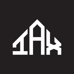 IAX letter logo design on Black background. IAX creative initials letter logo concept. IAX letter design. 