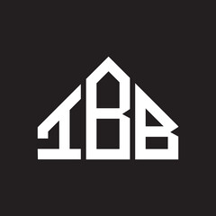 IBB letter logo design on Black background. IBB creative initials letter logo concept. IBB letter design. 