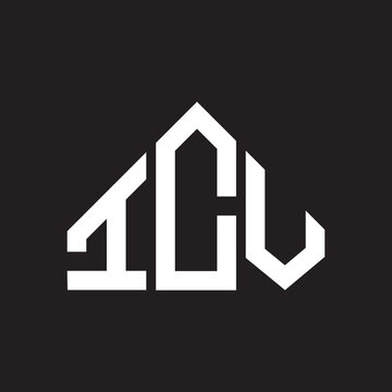 ICV letter logo design on Black background. ICV creative initials letter logo concept. ICV letter design. 