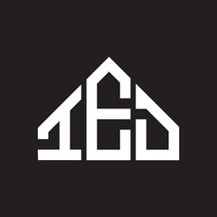 IED letter logo design on Black background. IED creative initials letter logo concept. IED letter design. 