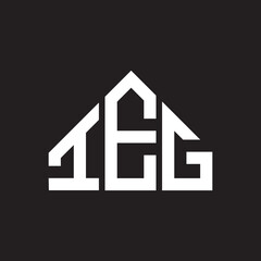 IEG letter logo design on Black background. IEG creative initials letter logo concept. IEG letter design. 
