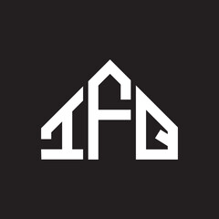 IFQ letter logo design on Black background. IFQ creative initials letter logo concept. IFQ letter design. 
