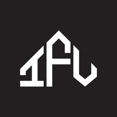 IFV letter logo design on Black background. IFV creative initials letter logo concept. IFV letter design. 

