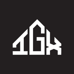 IGX letter logo design on Black background. IGX creative initials letter logo concept. IGX letter design. 
