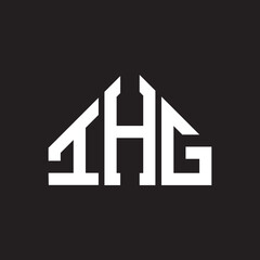 IHG letter logo design on Black background. IHG creative initials letter logo concept. IHG letter design. 
