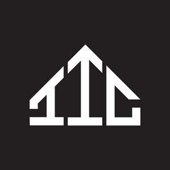 IIC letter logo design on Black background. IIC creative initials letter logo concept. IIC letter design. 