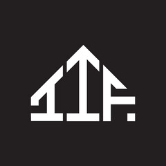 IIF letter logo design on Black background. IIF creative initials letter logo concept. IIF letter design. 