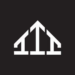 III letter logo design on Black background. III creative initials letter logo concept. III letter design. 