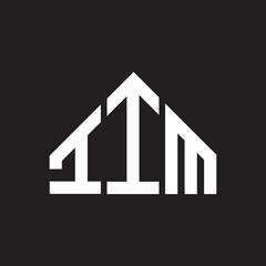 IIM letter logo design on Black background. IIM creative initials letter logo concept. IIM letter design. 