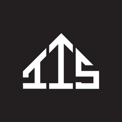 IIS letter logo design on Black background. IIS creative initials letter logo concept. IIS letter design. 