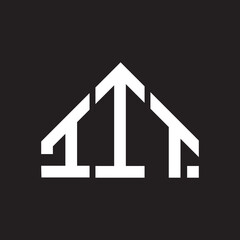 IIT letter logo design on Black background. IIT creative initials letter logo concept. IIT letter design. 