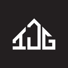 IJG letter logo design on Black background. IJG creative initials letter logo concept. IJG letter design. 