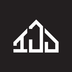 IJJ letter logo design on Black background. IJJ creative initials letter logo concept. IJJ letter design. 
