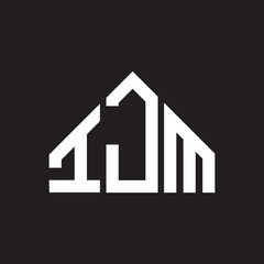 IJM letter logo design on Black background. IJM creative initials letter logo concept. IJM letter design. 